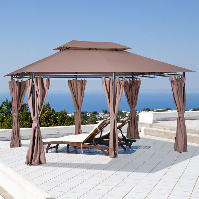 Durable 10x13 Ft Patio Gazebo with Vented Roof for BBQ and Parties - Monsta Online