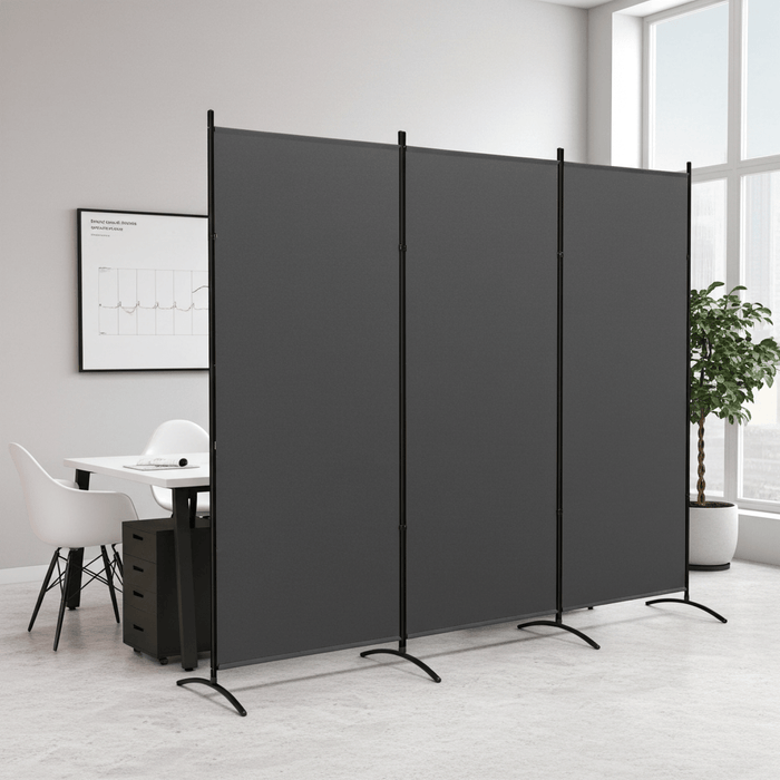 3 - Panel Folding Privacy Screen Room Divider 102" for Flexible Room Separation - Monsta Online