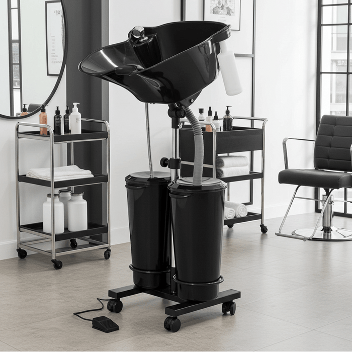 Portable Salon Shampoo Bowl with Electric Pump and Dual Spray Heads - Monsta Online