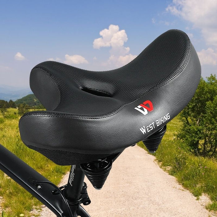 Extra Wide Memory Foam Bike Seat – Ergonomic, Pain - Free Comfort - Monsta Online