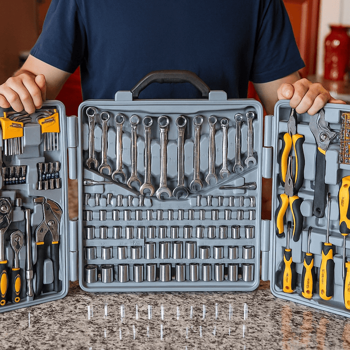 Versatile 205 PCS Mechanics Tool Set with Heavy - Duty Case - Monsta Online