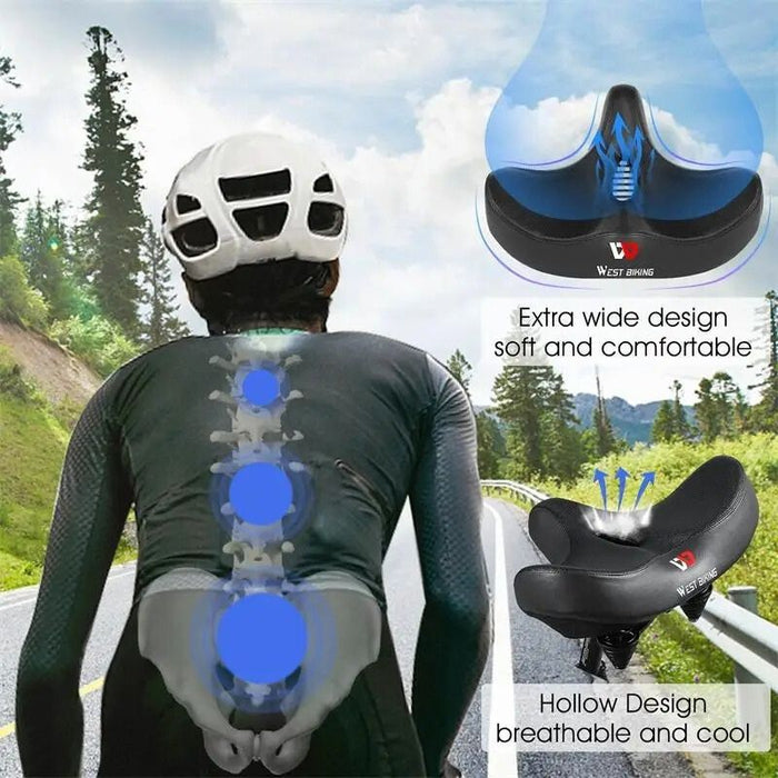 Extra Wide Memory Foam Bike Seat – Ergonomic, Pain - Free Comfort - Monsta Online