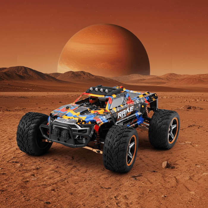 Speed Rover: 1:12 4WD High - Speed Remote Control Truck With Bright Headlight and Dual Batteries - Monsta Online