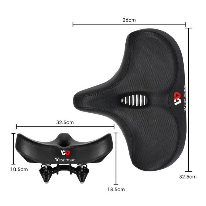 Extra Wide Memory Foam Bike Seat – Ergonomic, Pain - Free Comfort - Monsta Online