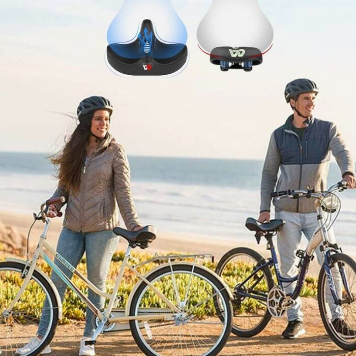 Extra Wide Memory Foam Bike Seat – Ergonomic, Pain - Free Comfort - Monsta Online