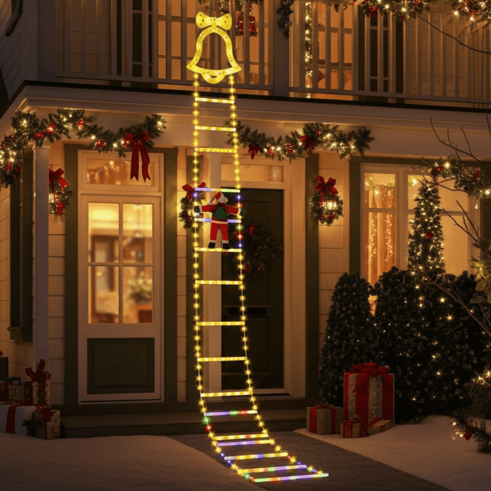 11FT Santa Claus Christmas Ladder LED Lights for Outdoor Holiday Decoration - Monsta Online