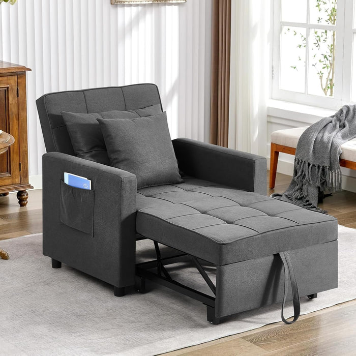 3 - in - 1 Convertible Sleeper Sofa Bed Chair With Reclining Lounger Function - Monsta Online