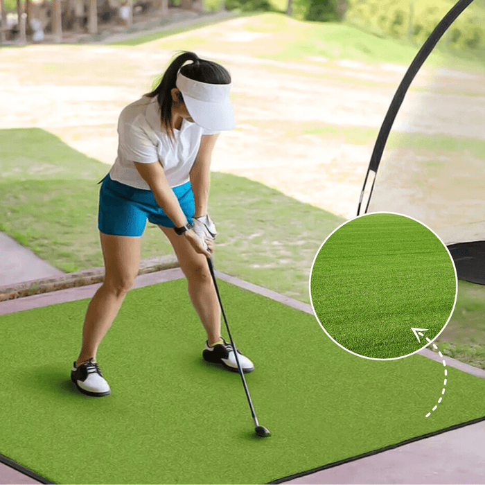 Premium 5x4 FT Golf Hitting Mat Realistic Turf with Golf Balls Set - Monsta Online