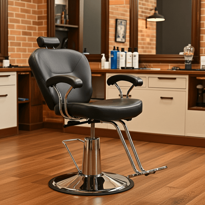 Professional 360° Reclining Barber Chair with Hydraulic Lift for Styling and Shampoo - Monsta Online