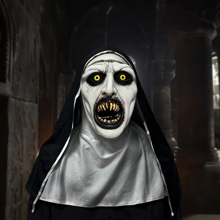 Halloween Purge Nun Mask – Scary Latex Horror Costume Prop - Monsta Online