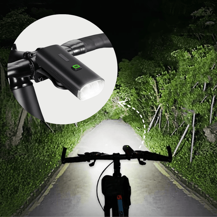 Ultra - Bright 8000 Lumens USB Rechargeable Bike Light Front with Power Bank - Monsta Online