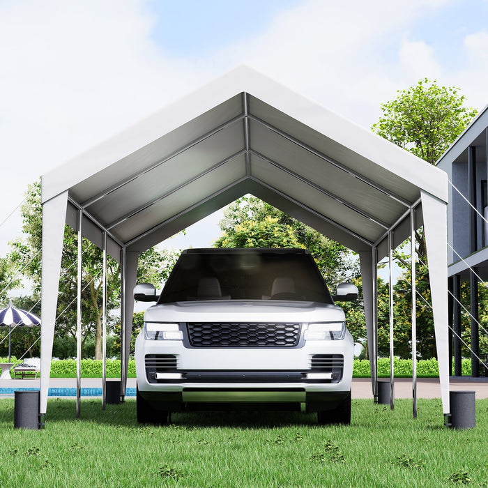 All - Weather 10x20FT Heavy Duty Carport Canopy – Waterproof UV - Resistant Shelter for Cars, Boats - Monsta Online