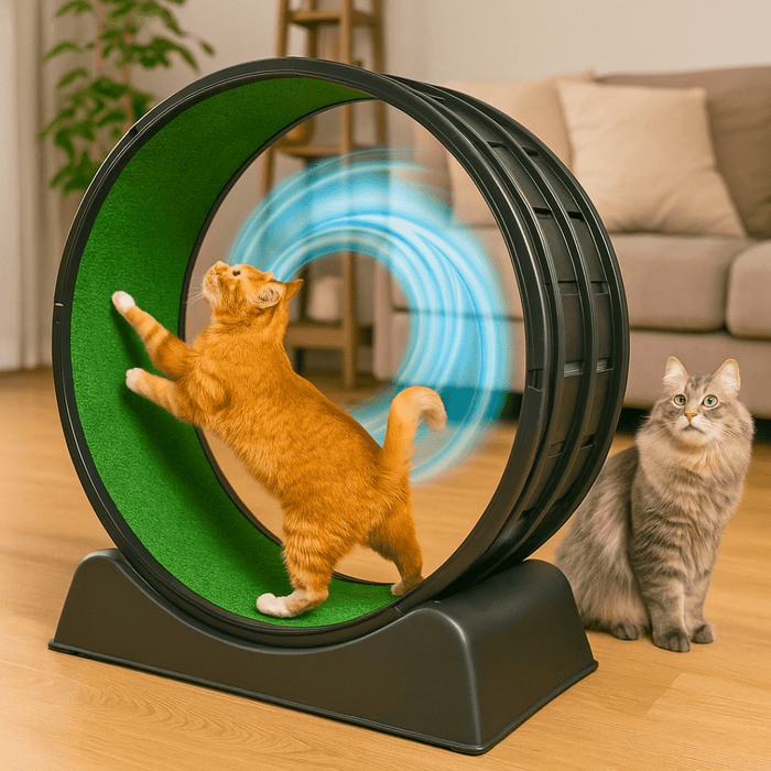 35" Cat Exercise Running Wheel for Healthy Play Indoors - Monsta Online