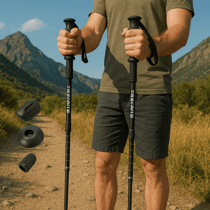 Durable Telescopic Trekking Poles Set with No - Slip Grip for All Terrains - Monsta Online