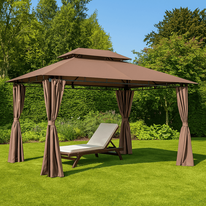Durable 10x13 Ft Patio Top Gazebo with Vented Roof for BBQ and Parties - Monsta Online