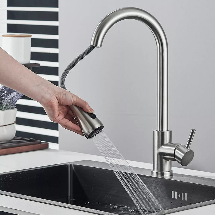 Chef’s Choice Single - Handle Kitchen Sink Faucet with Pull - Down Sprayer - Monsta Online