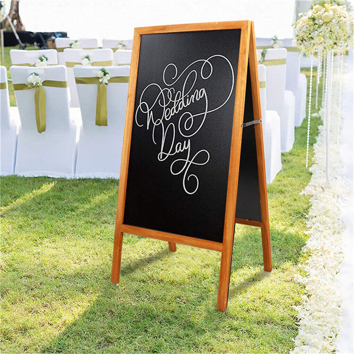 Double - Sided Magnetic Chalkboard - 40" x 20" Large Rustic Chalk Board for Business, Weddings, and Menus - Monsta Online
