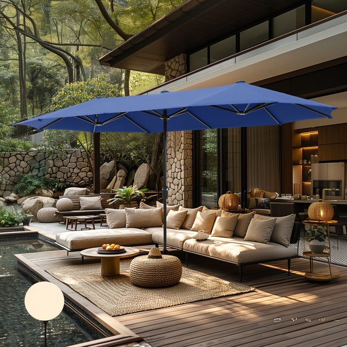 Heavy - Duty 13ft Dual Canopy Patio Umbrella for Backyard and Garden - Monsta Online