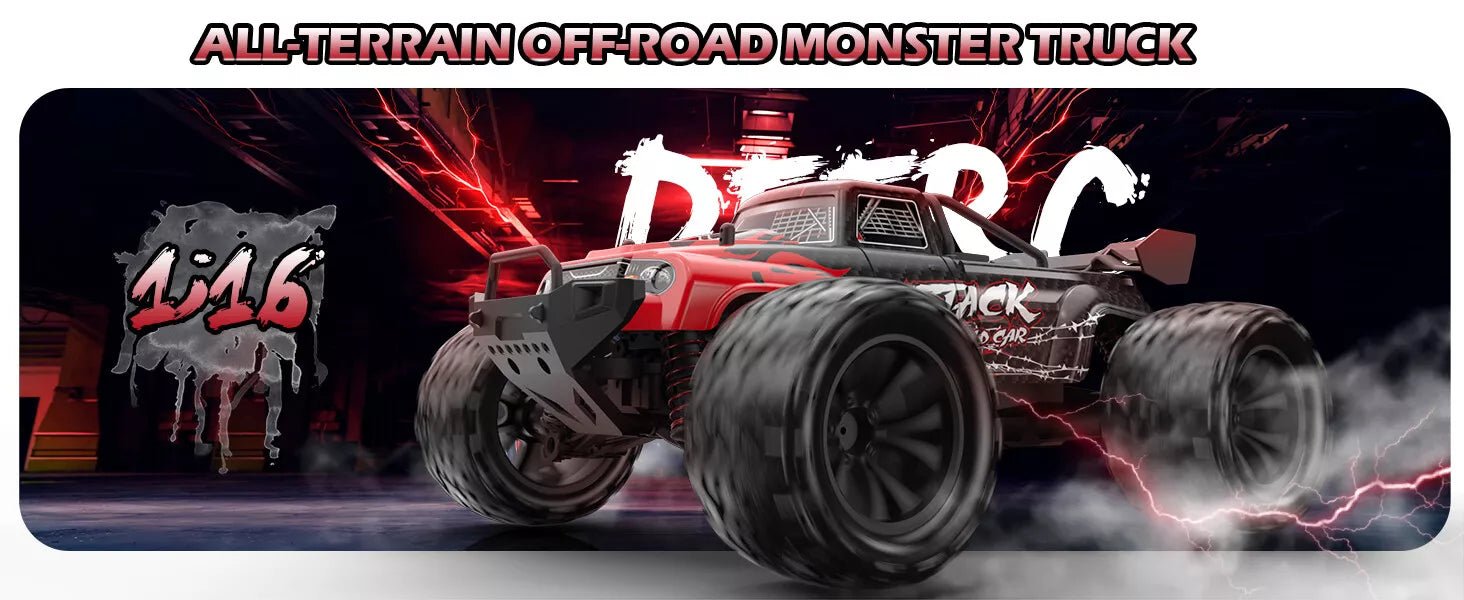 Thunder 1/16 High - Speed RC Racing Monster Truck - Waterproof Off - Road Buggy - Monsta Online