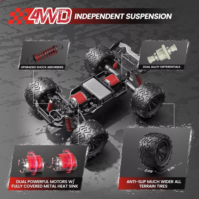 Thunder 1/16 High - Speed RC Racing Monster Truck - Waterproof Off - Road Buggy - Monsta Online