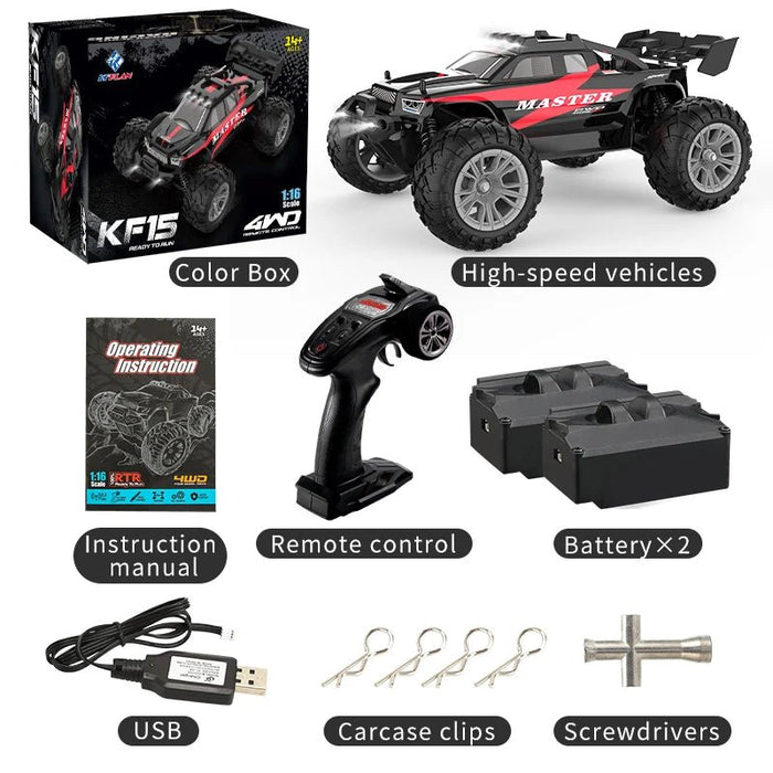 Master 1/16 4WD RC MonstaTruck – High - Speed Off - Road With Dual Batteries - Monsta Online
