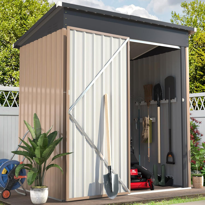 Heavy - Duty 5x3FT Metal Outdoor Garden Shed for Tools and Equipment Storage - Monsta Online