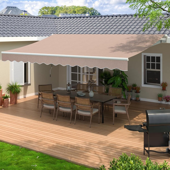 Premium Retractable Patio Awning Sunshade Cover For UV Protection - Monsta Online