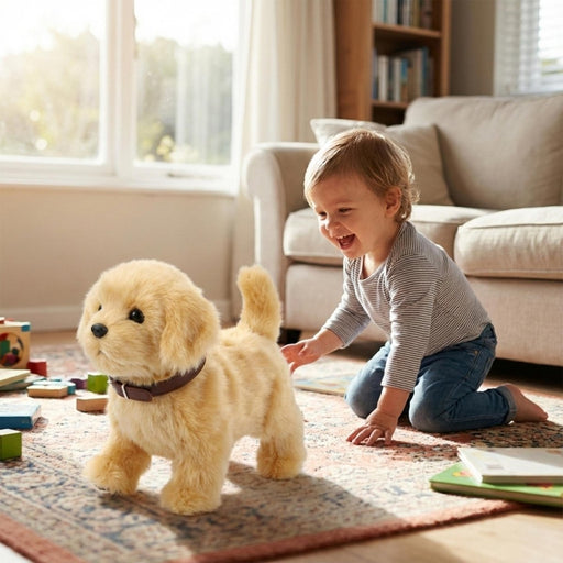 Interactive Robot Puppy Toy – Lifelike Golden Retriever That Walks, Barks & Wags - Monsta Online