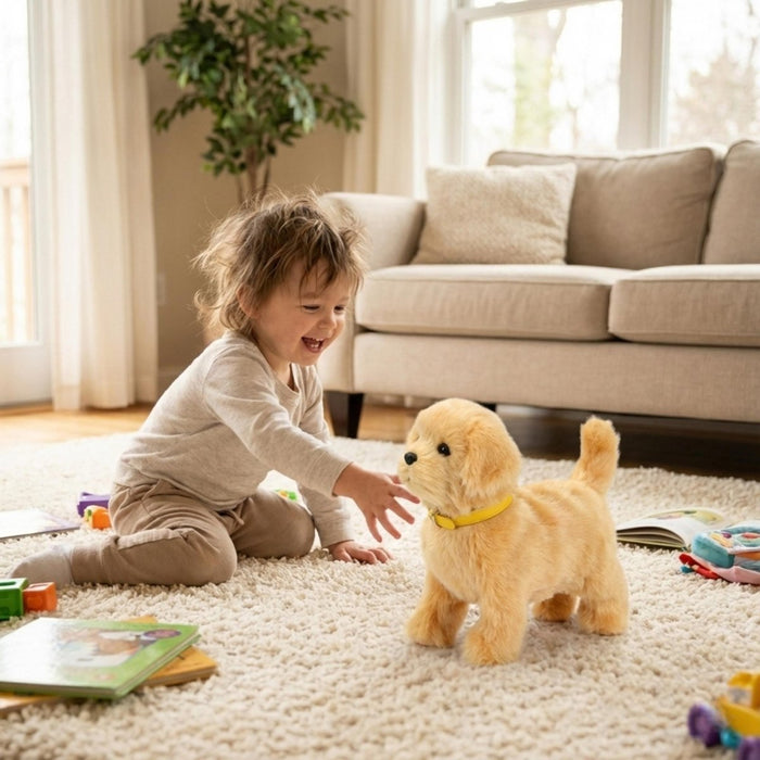 Interactive Robot Puppy Toy – Lifelike Golden Retriever That Walks, Barks & Wags - Monsta Online