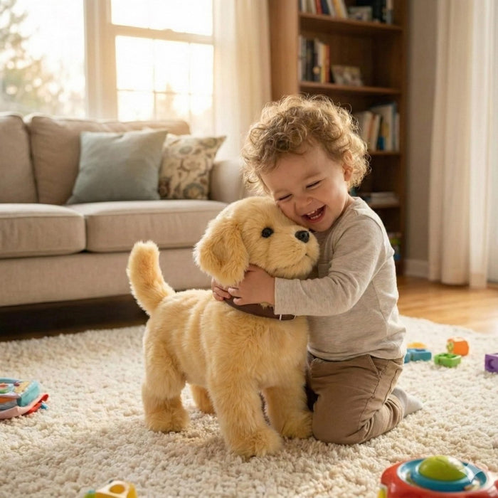 Interactive Robot Puppy Toy – Lifelike Golden Retriever That Walks, Barks & Wags - Monsta Online