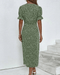Vesper Wrap Midi Dress – Women's Faux - Wrap Flutter Sleeve Midi Dress - Monsta Online