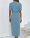 Vesper Wrap Midi Dress – Women's Faux - Wrap Flutter Sleeve Midi Dress - Monsta Online