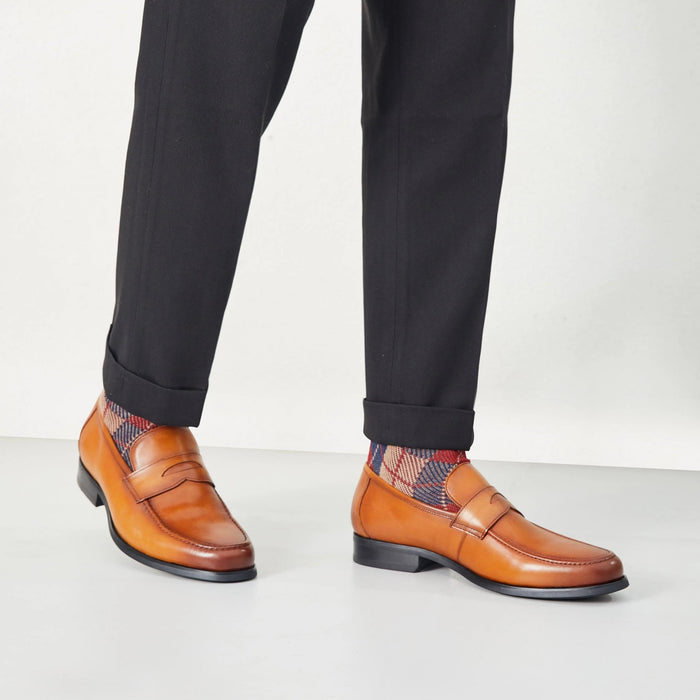 Rowan Penny Loafers – Men's Classic Leather & Suede Slip - On Dress Shoes - Monsta Online