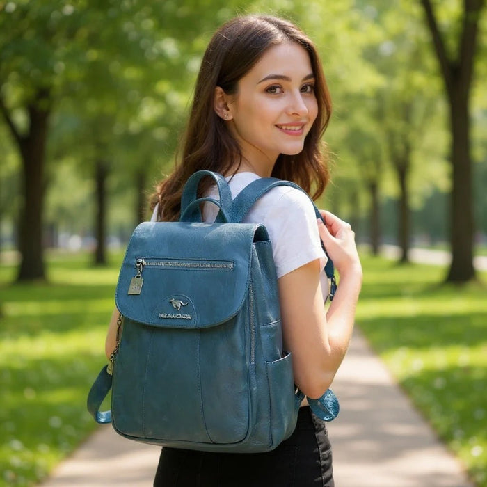 Women's Large Leather Backpack – Anti - Theft, Spacious & Stylish Travel & Everyday Bag - Monsta Online