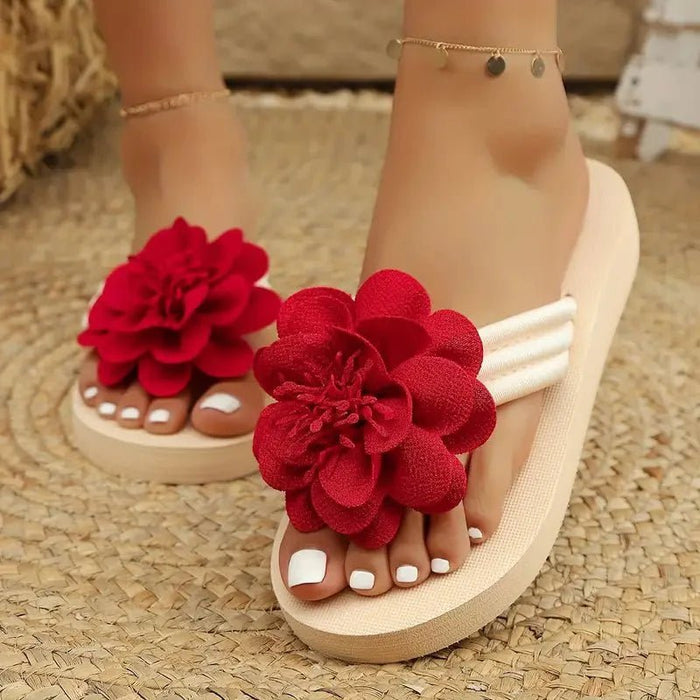 Amara Floral Slide Sandals for Women – Cushioned Mid - Heel Slip - On for Everyday Comfort & Style - Monsta Online