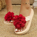 Amara Floral Slide Sandals for Women – Cushioned Mid - Heel Slip - On for Everyday Comfort & Style - Monsta Online