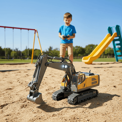 Premium 1:20 RC Excavator — 11 - Channel Remote Control Digger with Dual Batteries | Kids Construction Toy - Monsta Online