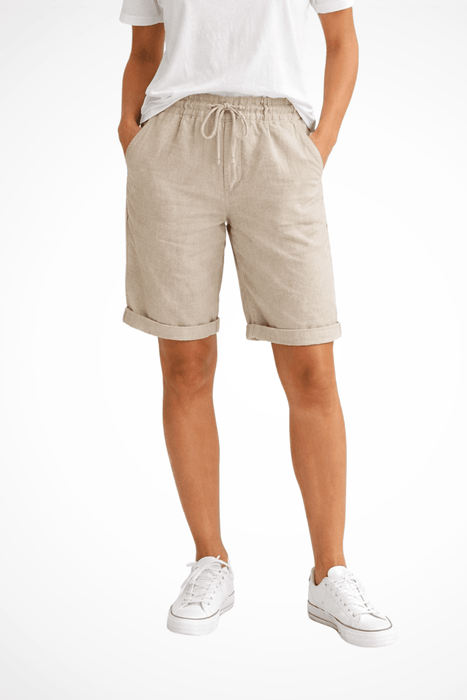 Aveline Linen Capri Pants – Women's Relaxed Fit Linen Blend Capri Pants - Monsta Online