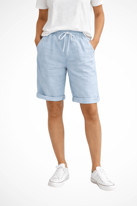 Aveline Linen Capri Pants – Women's Relaxed Fit Linen Blend Capri Pants - Monsta Online