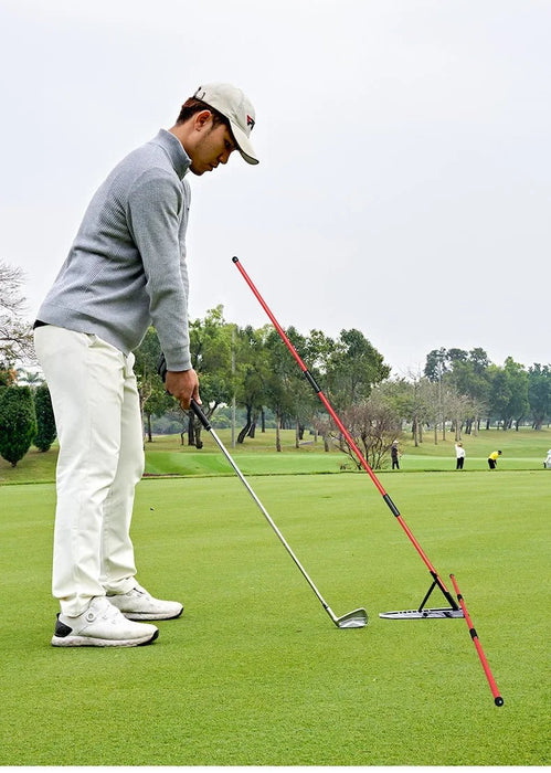 Golf Alignment Rod Trainer with Swing Practice Plate and Posture Correction Aid - Monsta Online