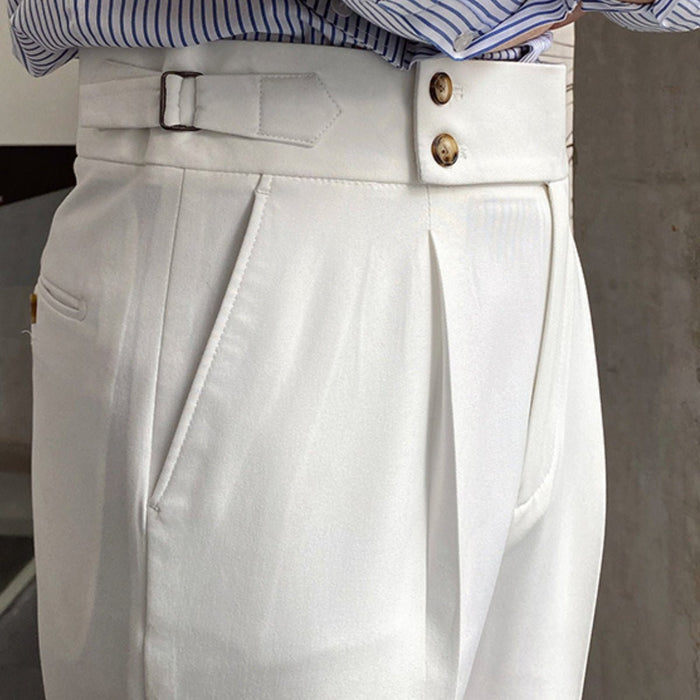 Dean Gurkha Pants – Men's High - Waisted Pleated Trousers - Monsta Online