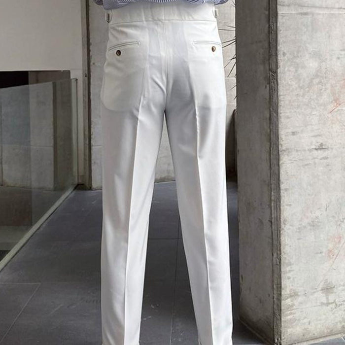 Dean Gurkha Pants – Men's High - Waisted Pleated Trousers - Monsta Online