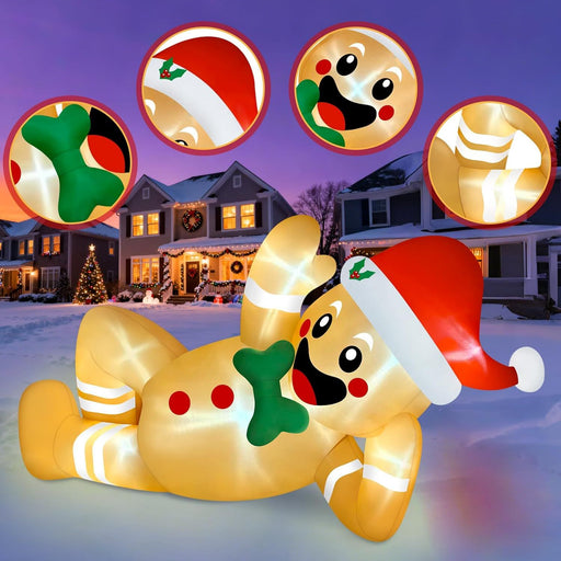 10FT LED Gingerbread Christmas Inflatable Outdoor Decoration - Monsta Online
