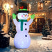 10FT Prelit Inflatable Cheerful Snowman with Black Hat and Rotating LED Lights - Outdoor Christmas Decoration - Monsta Online