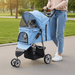 Premium Foldable 3 Wheel Pet Stroller with Cup Holder for Dogs and Cats - Monsta Online