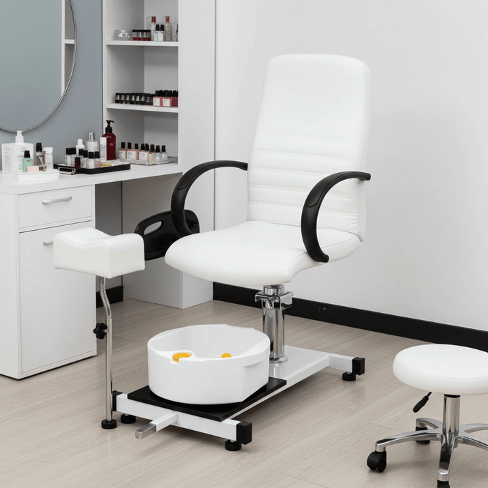 Professional No - plumbing Spa Pedicure Chair with Foot Bath and Rolling Stool - Monsta Online