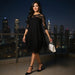 Women's Plus Size Elegant Midi Dress – Flattering Curve - Friendly Style - Monsta Online
