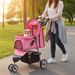 Premium Foldable 3 Wheel Pet Stroller with Cup Holder for Dogs and Cats - Monsta Online