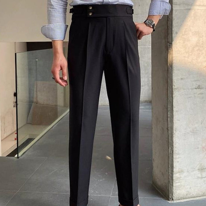 Dean Gurkha Pants – Men's High - Waisted Pleated Trousers - Monsta Online