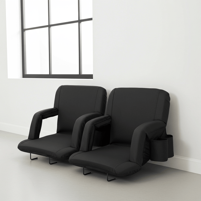 Deluxe Folding Stadium Bleacher Seat Pad Chair with Reclining Back Support - Monsta Online